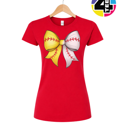 Softball Sweetheart Bow Women's Tee