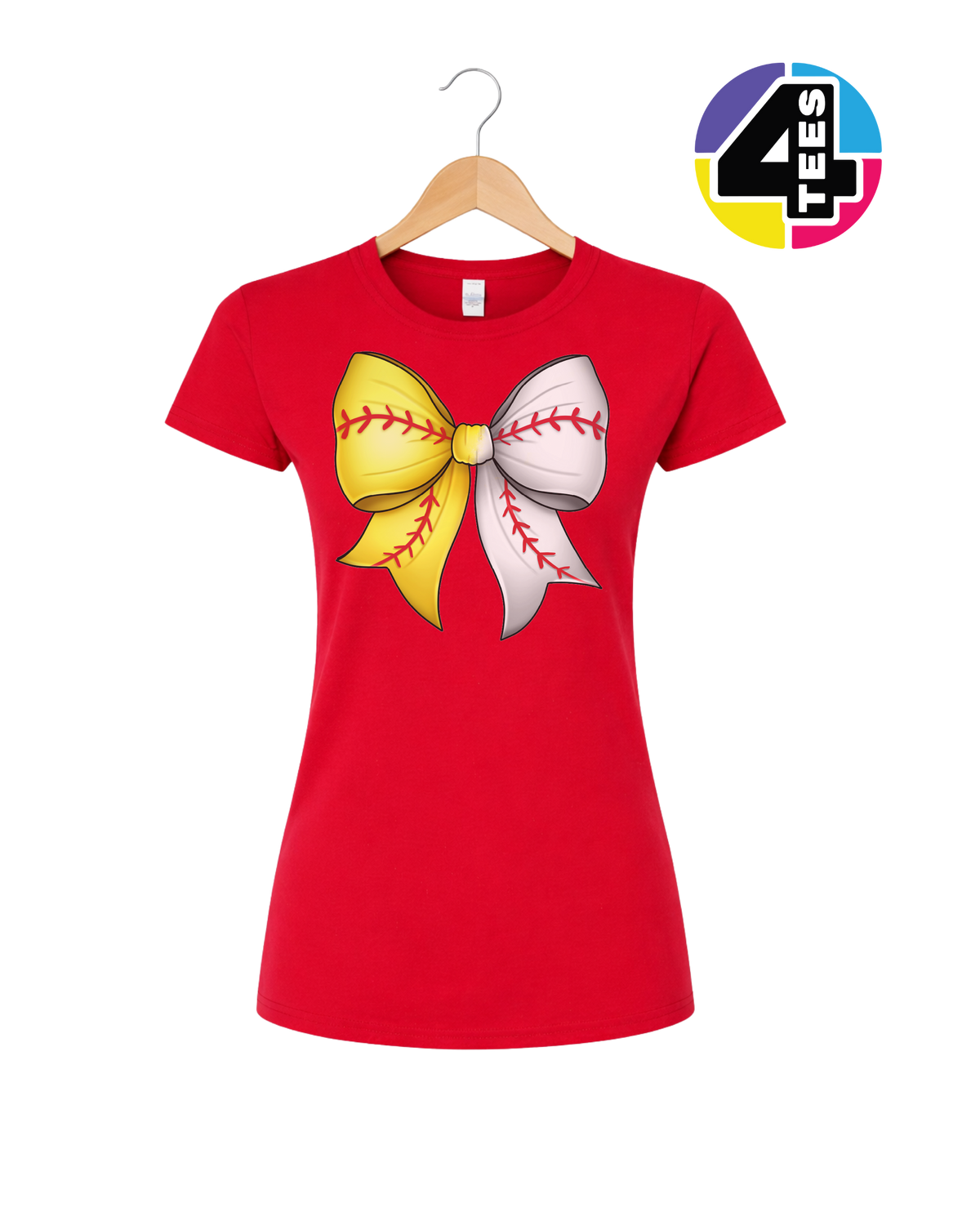 Softball Sweetheart Bow Women's Tee