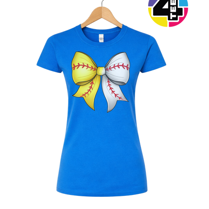 Softball Sweetheart Bow Women's Tee