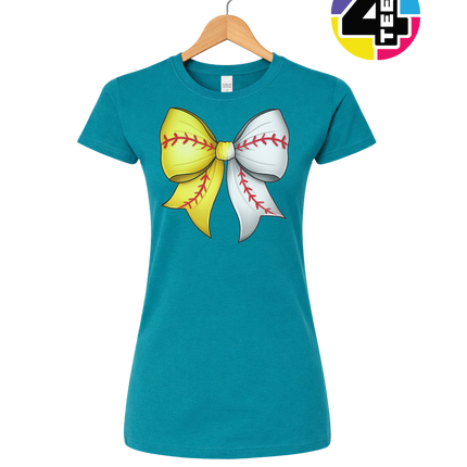 Softball Sweetheart Bow Women's Tee