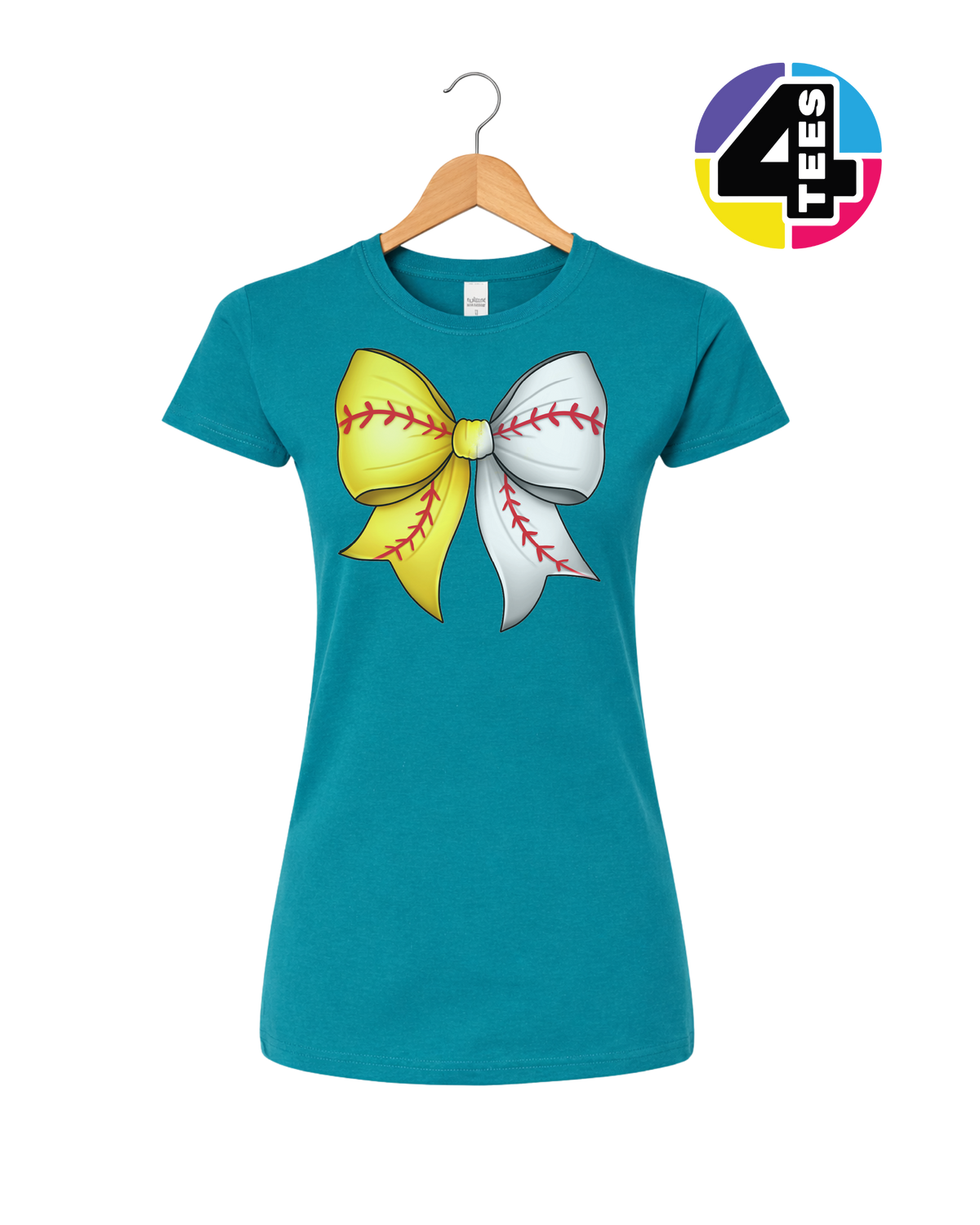 Softball Sweetheart Bow Women's Tee