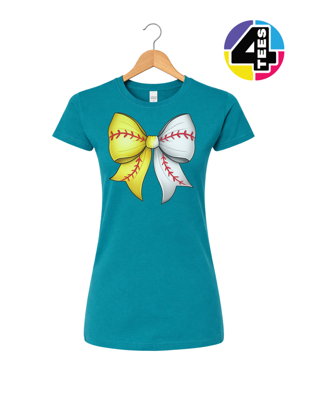 Softball Sweetheart Bow Women's Tee
