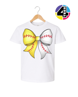 Softball Sweetheart Bow Youth Tee
