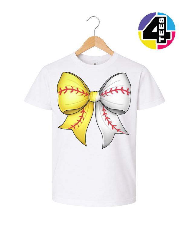 Softball Sweetheart Bow Youth Tee