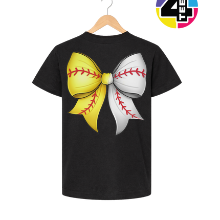 Softball Sweetheart Bow Youth Tee