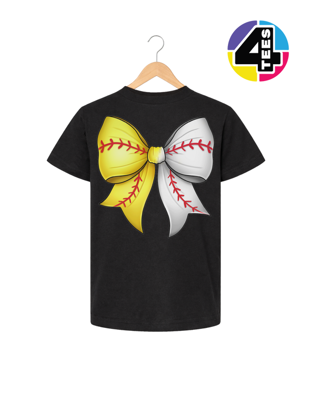 Softball Sweetheart Bow Youth Tee
