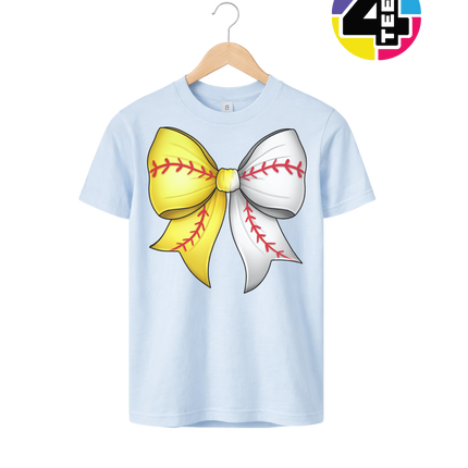 Softball Sweetheart Bow Youth Tee