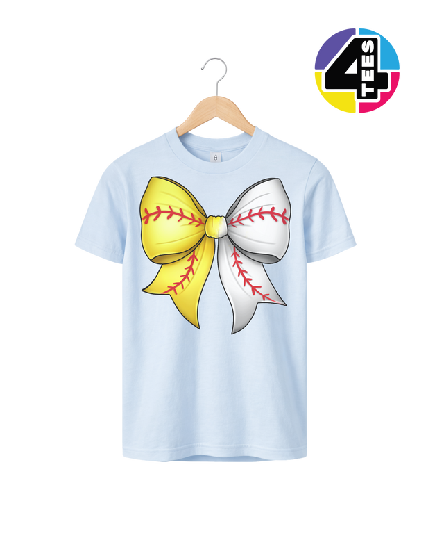 Softball Sweetheart Bow Youth Tee