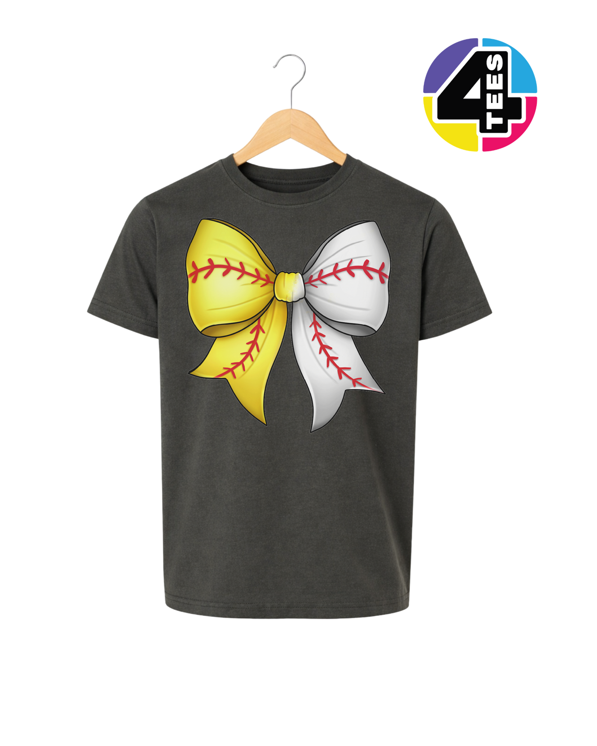 Softball Sweetheart Bow Youth Tee