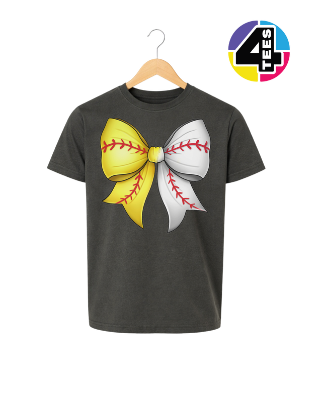 Softball Sweetheart Bow Youth Tee