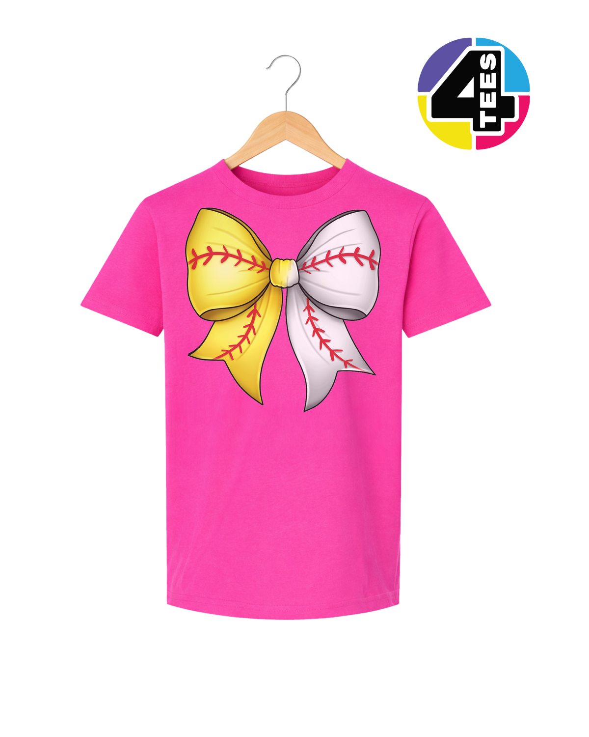 Softball Sweetheart Bow Youth Tee
