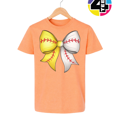 Softball Sweetheart Bow Youth Tee
