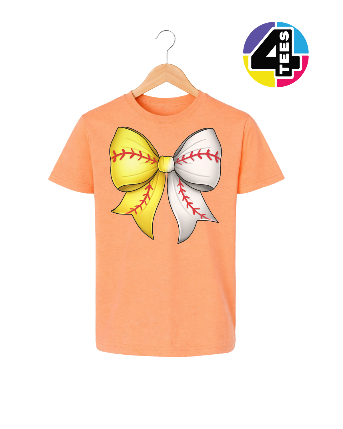 Softball Sweetheart Bow Youth Tee