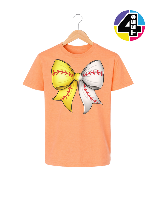 Softball Sweetheart Bow Youth Tee
