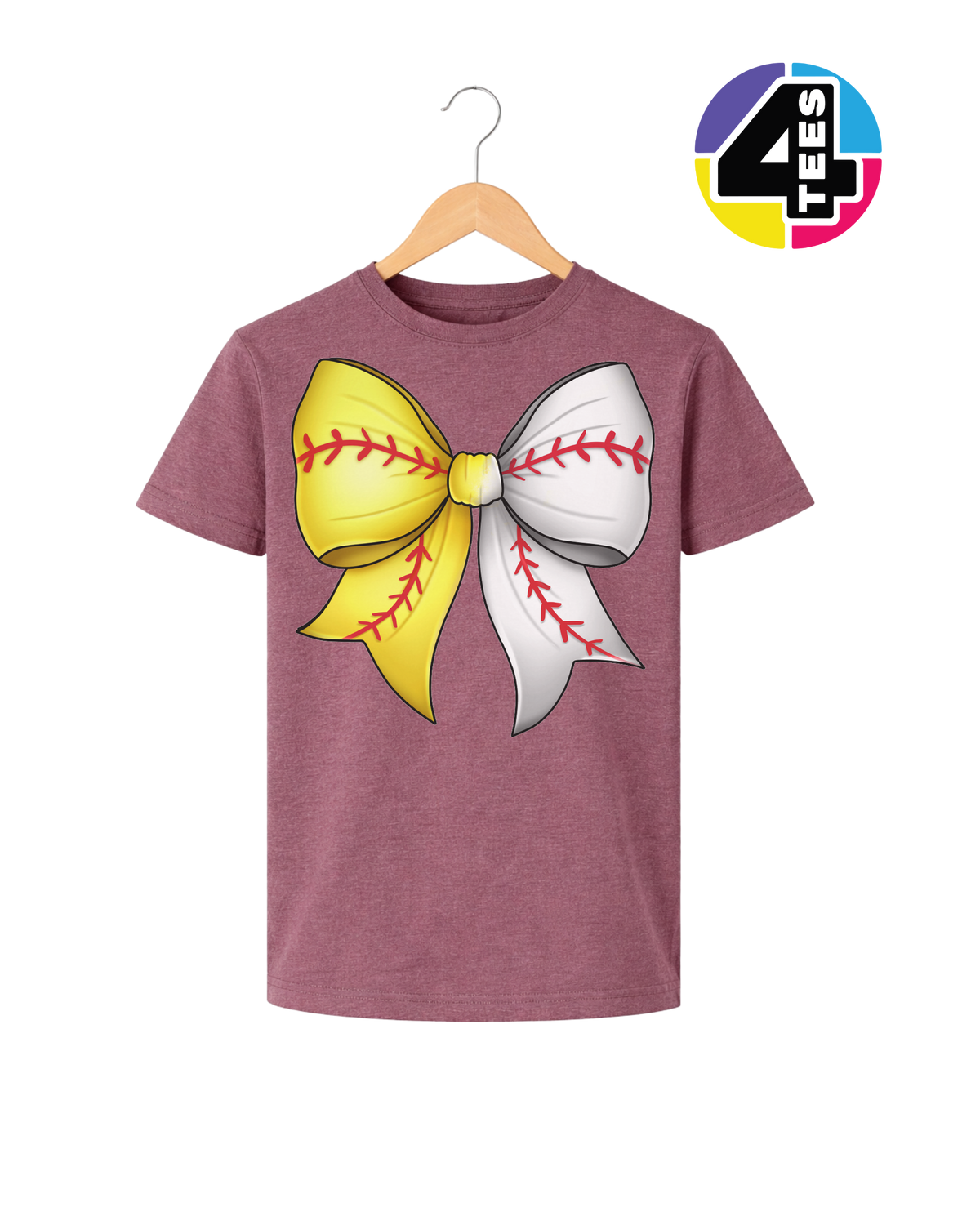Softball Sweetheart Bow Youth Tee