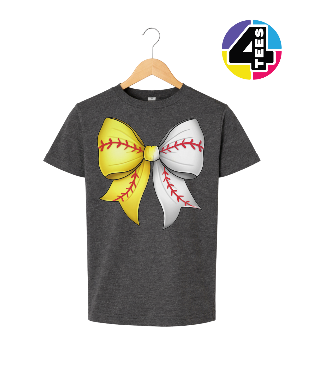 Softball Sweetheart Bow Youth Tee
