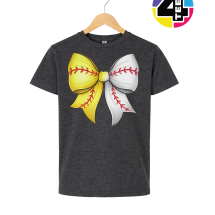 Softball Sweetheart Bow Youth Tee