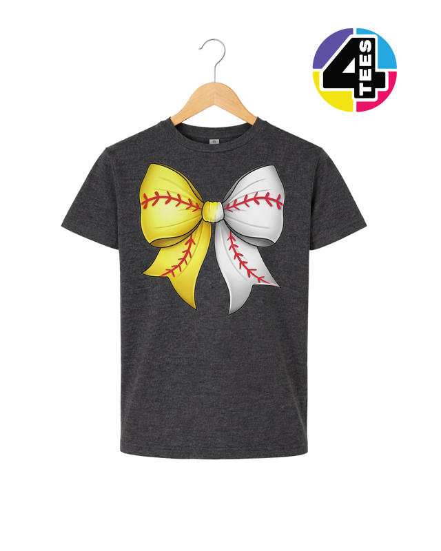 Softball Sweetheart Bow Youth Tee