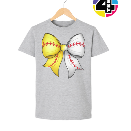 Softball Sweetheart Bow Youth Tee