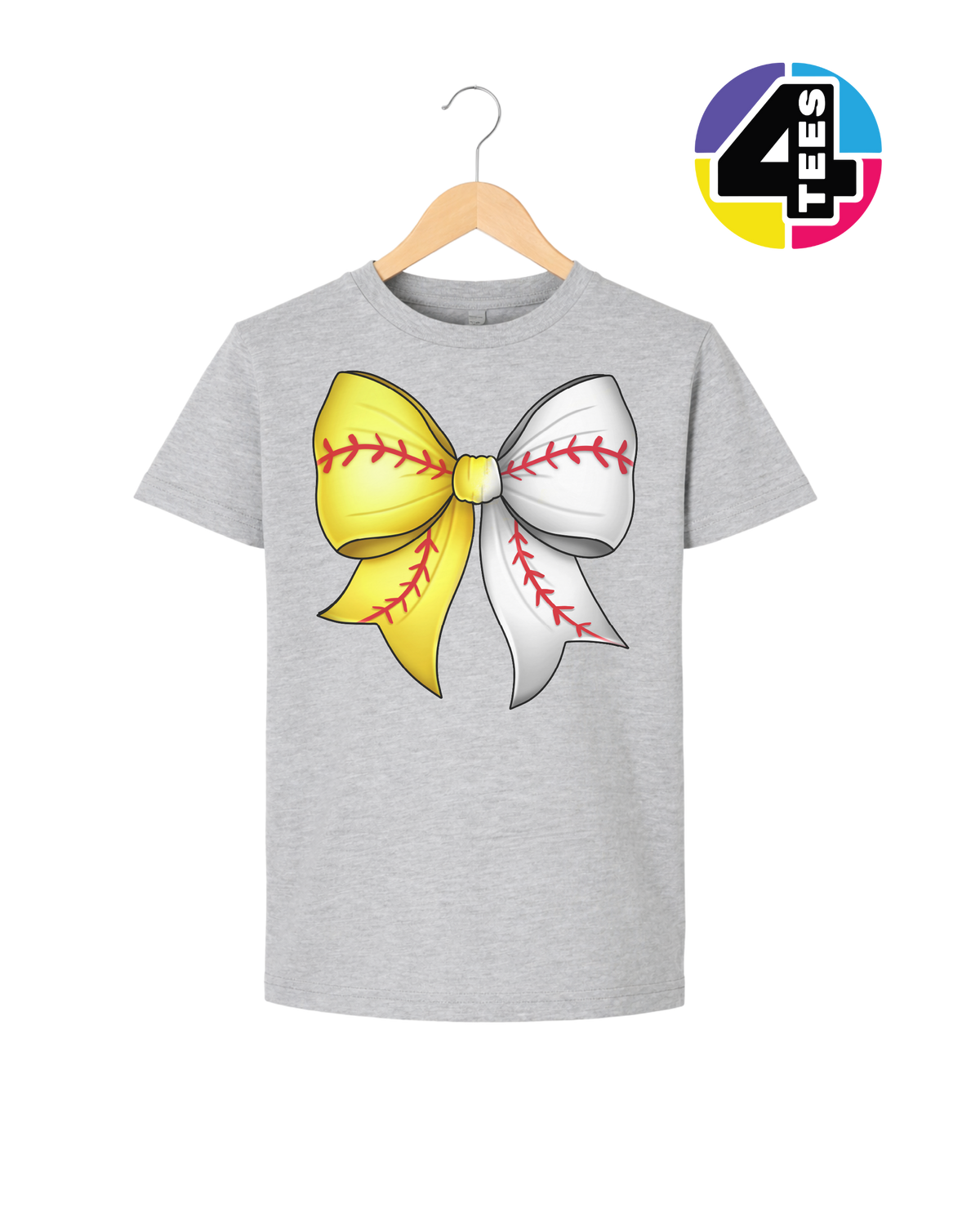 Softball Sweetheart Bow Youth Tee