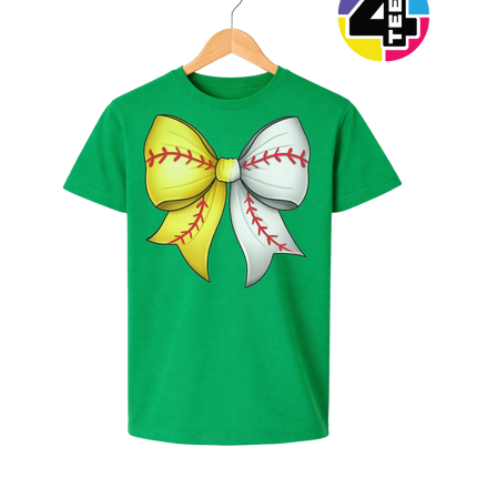 Softball Sweetheart Bow Youth Tee