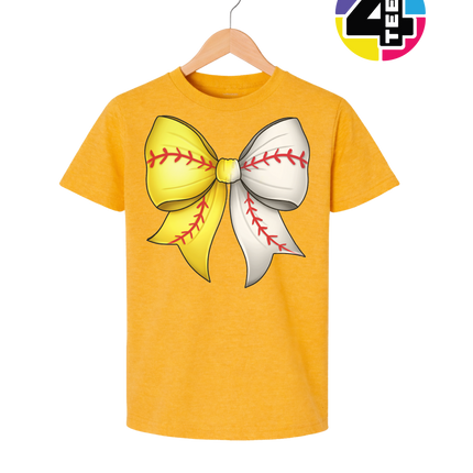 Softball Sweetheart Bow Youth Tee