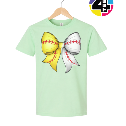 Softball Sweetheart Bow Youth Tee