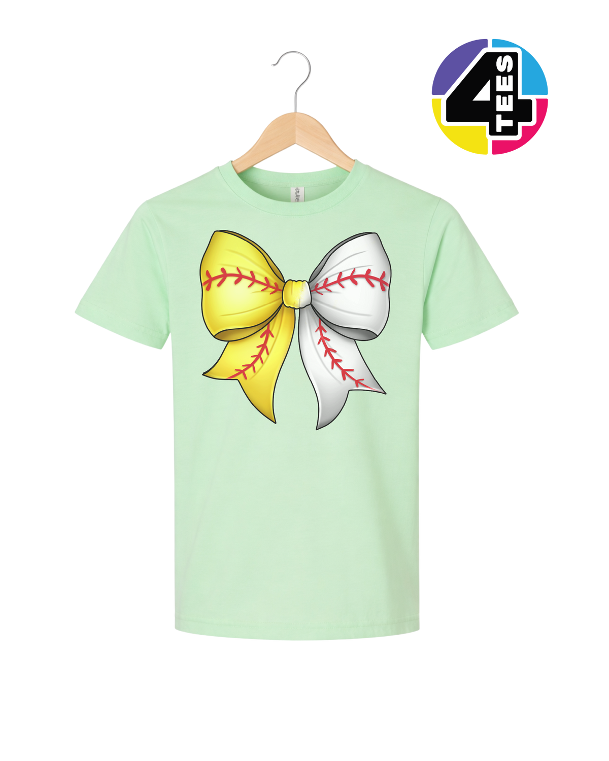 Softball Sweetheart Bow Youth Tee