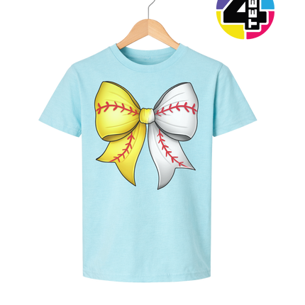 Softball Sweetheart Bow Youth Tee