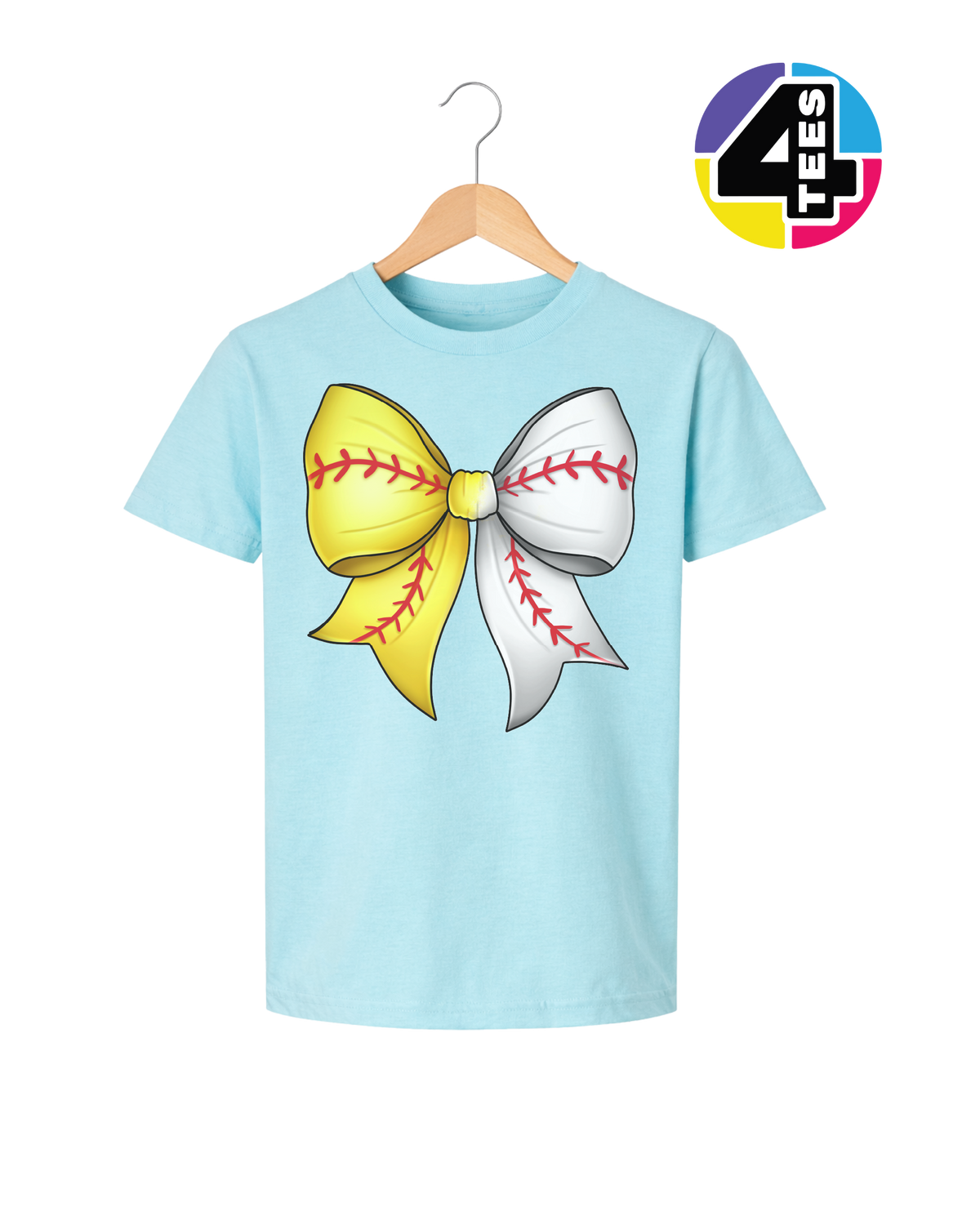 Softball Sweetheart Bow Youth Tee