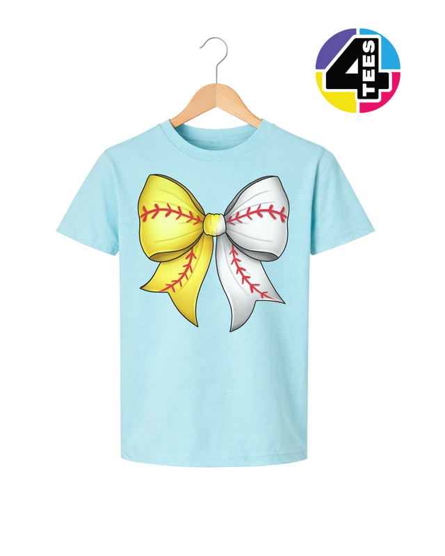 Softball Sweetheart Bow Youth Tee