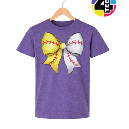 Softball Sweetheart Bow Youth Tee