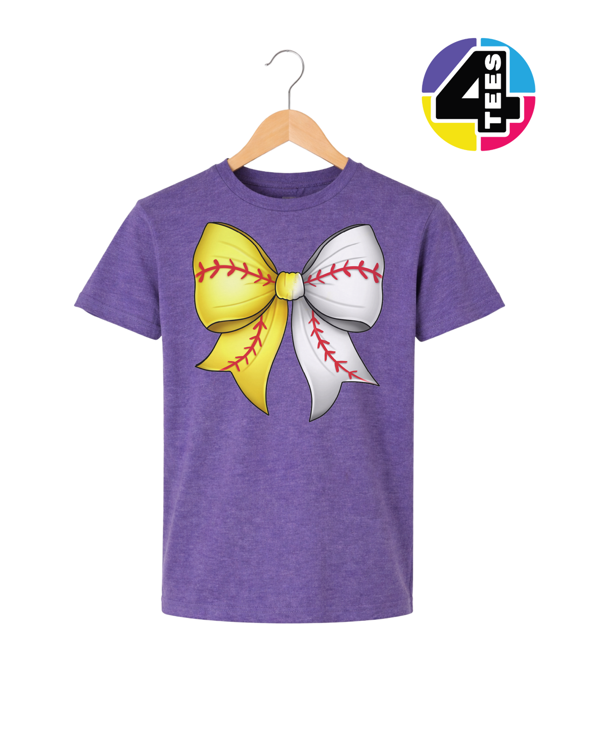 Softball Sweetheart Bow Youth Tee