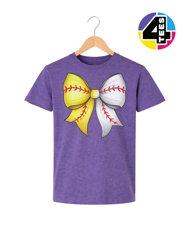 Softball Sweetheart Bow Youth Tee