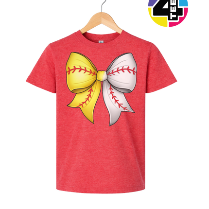 Softball Sweetheart Bow Youth Tee