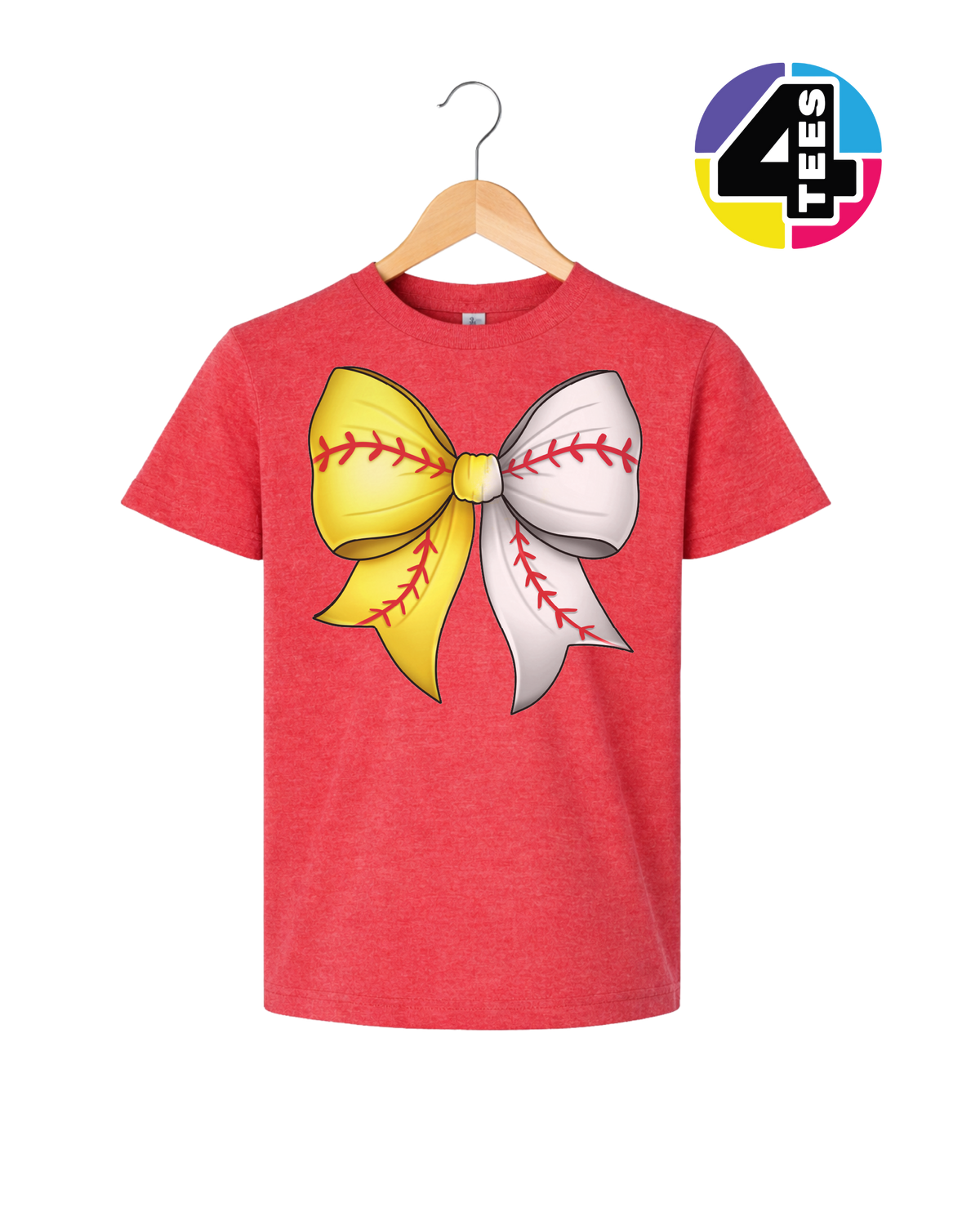Softball Sweetheart Bow Youth Tee