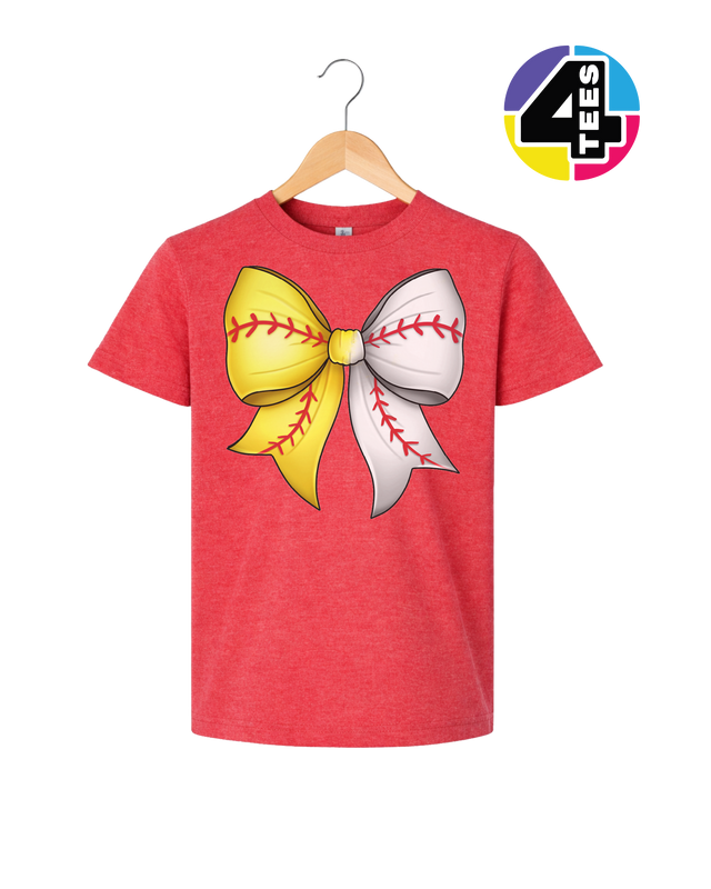 Softball Sweetheart Bow Youth Tee