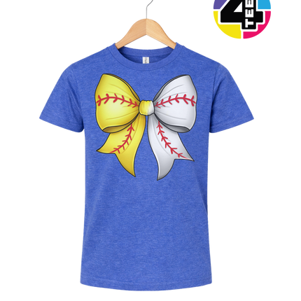 Softball Sweetheart Bow Youth Tee