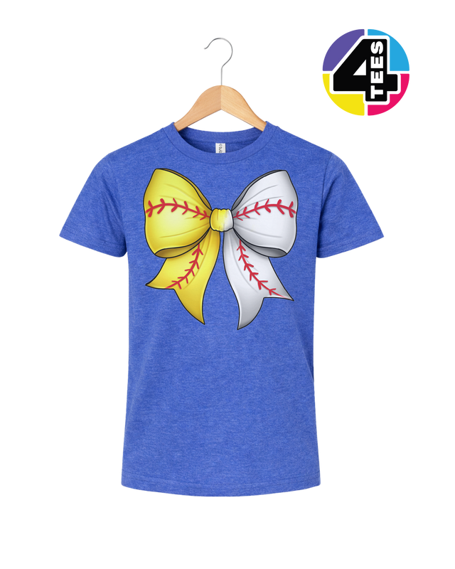 Softball Sweetheart Bow Youth Tee
