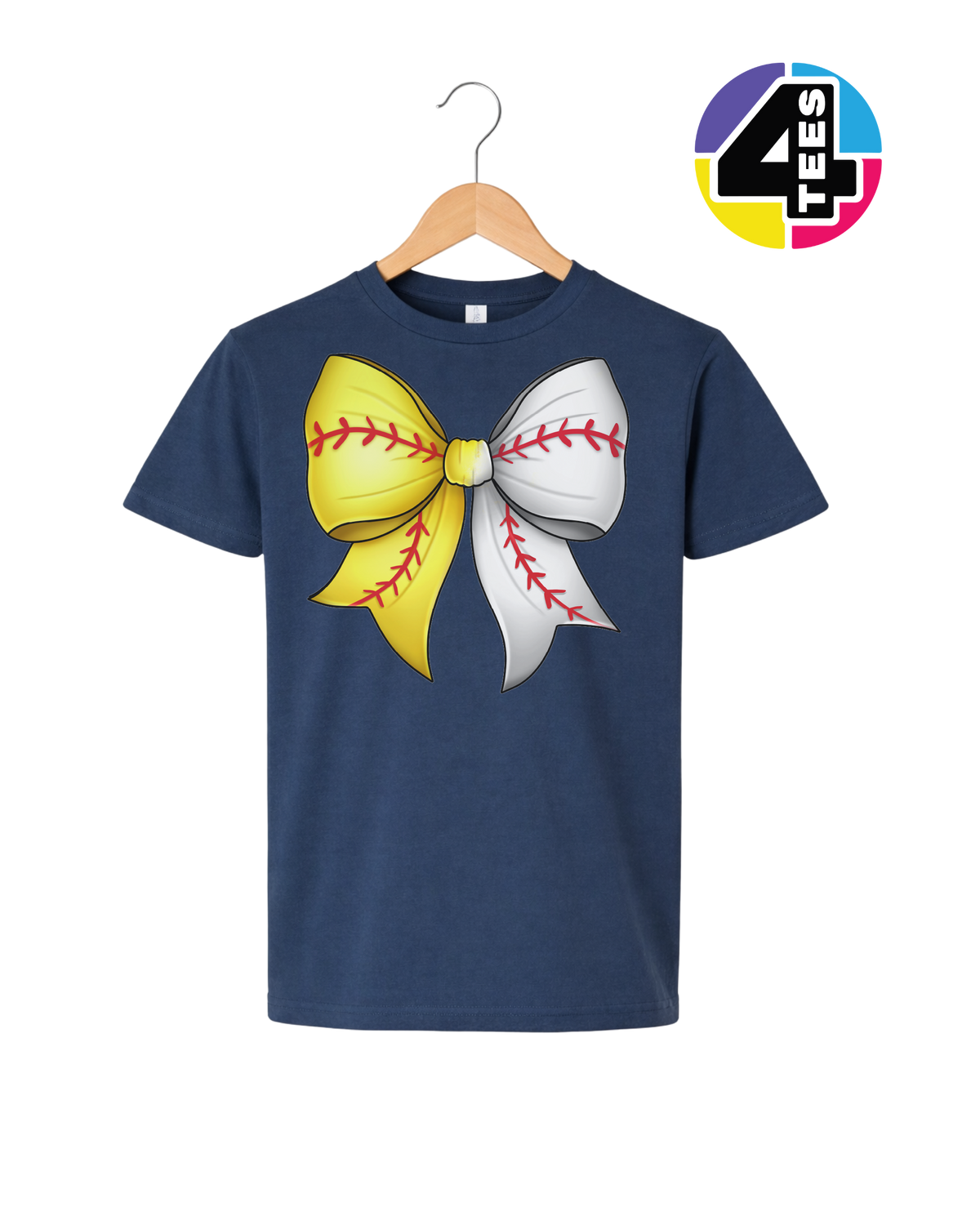 Softball Sweetheart Bow Youth Tee
