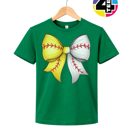 Softball Sweetheart Bow Youth Tee