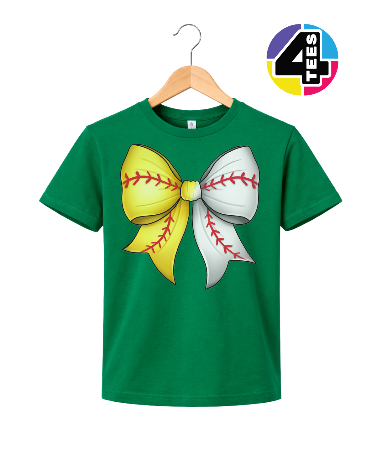 Softball Sweetheart Bow Youth Tee