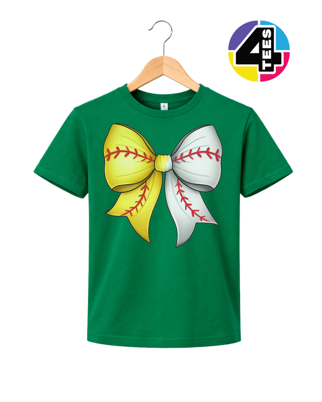 Softball Sweetheart Bow Youth Tee