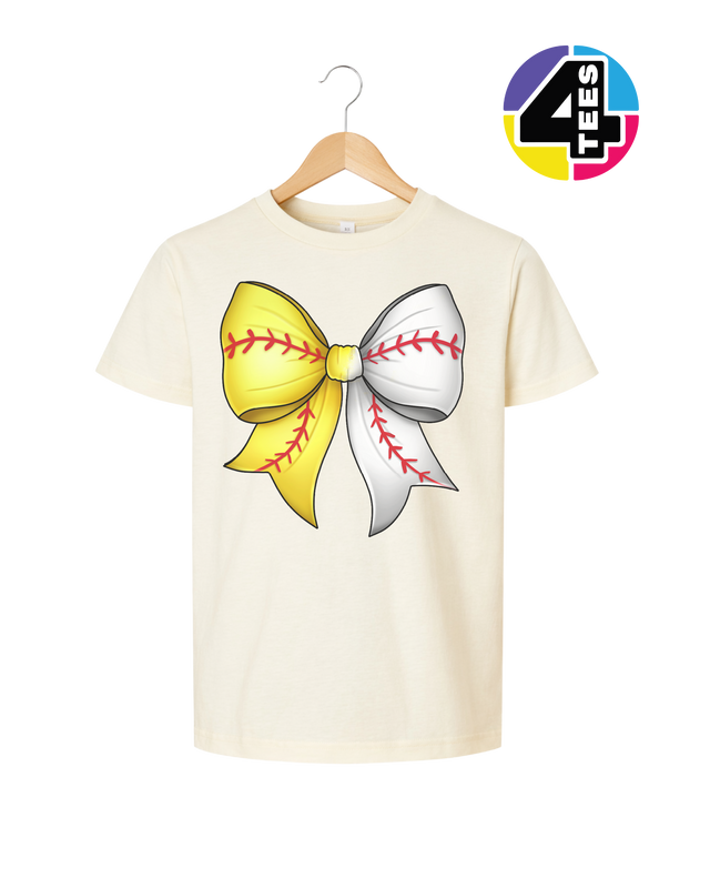 Softball Sweetheart Bow Youth Tee