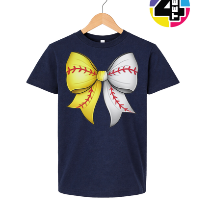 Softball Sweetheart Bow Youth Tee