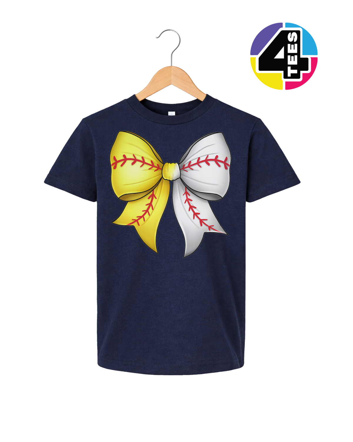 Softball Sweetheart Bow Youth Tee
