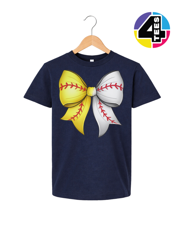 Softball Sweetheart Bow Youth Tee