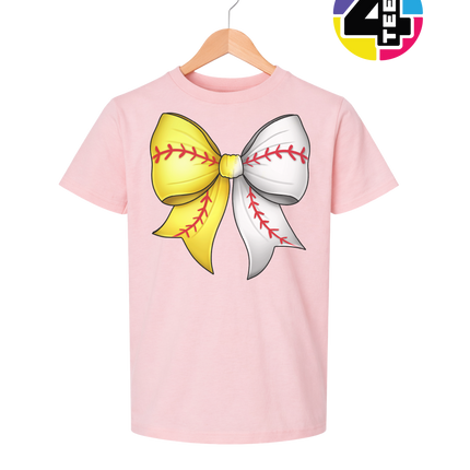Softball Sweetheart Bow Youth Tee