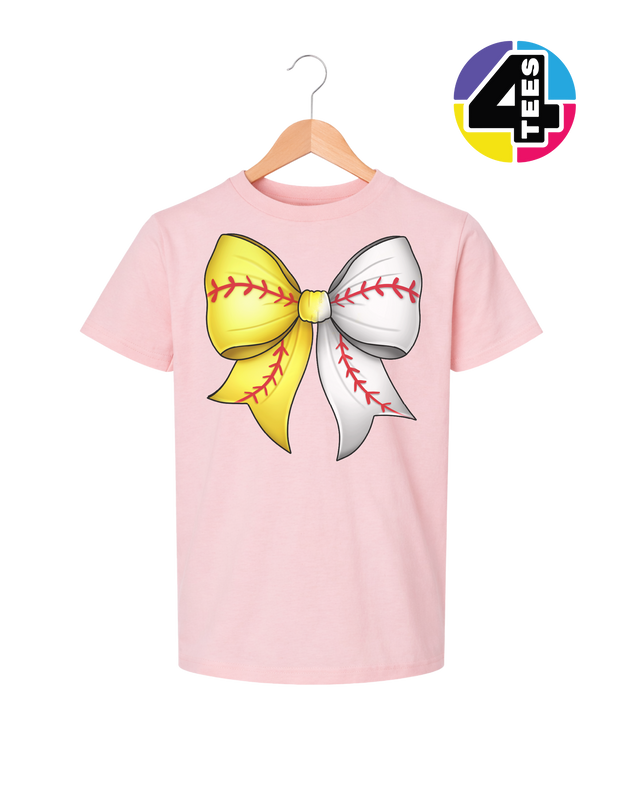Softball Sweetheart Bow Youth Tee