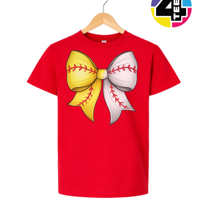 Softball Sweetheart Bow Youth Tee